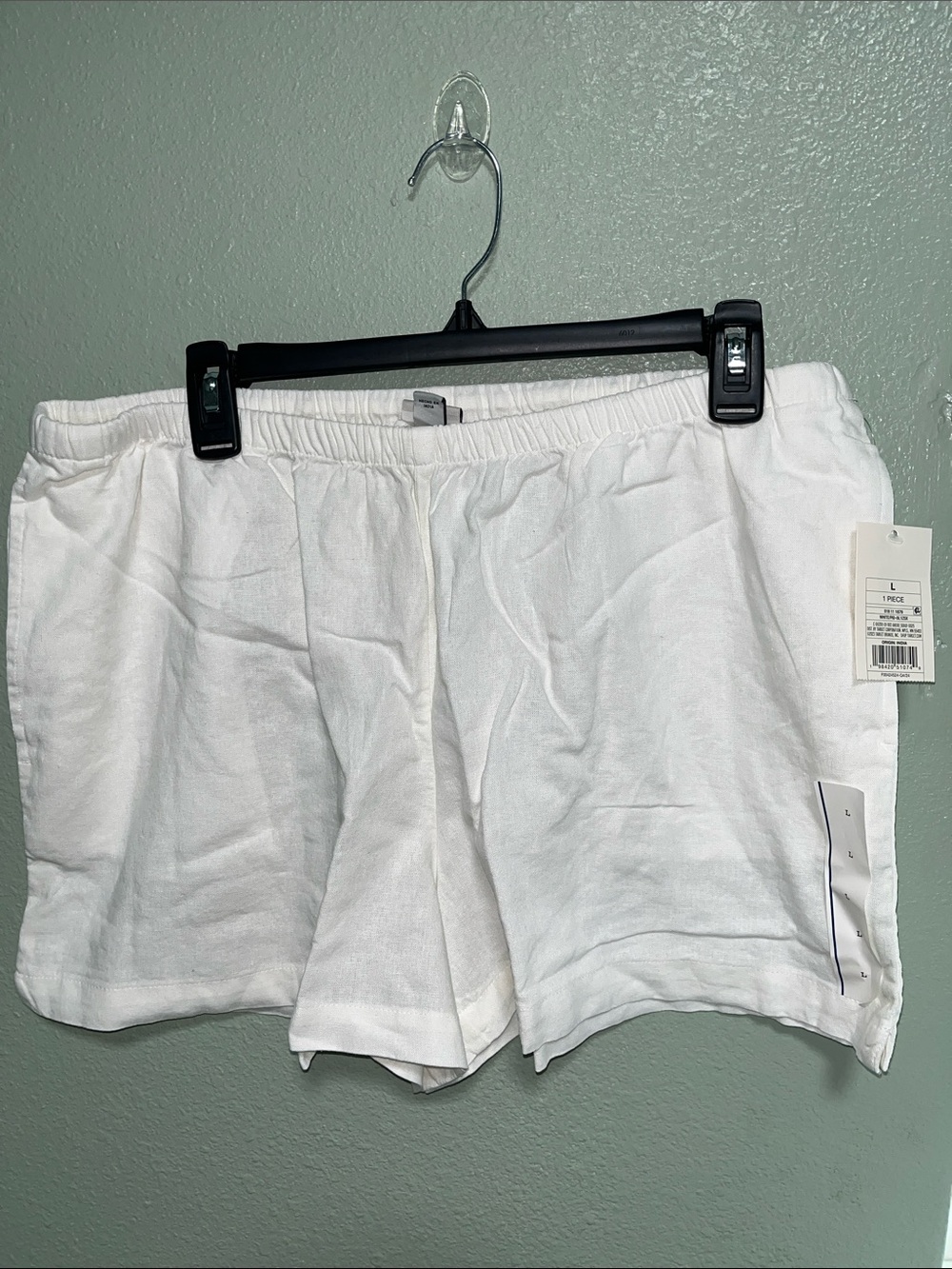 a new day White Summer  Shorts, Linen Blend
